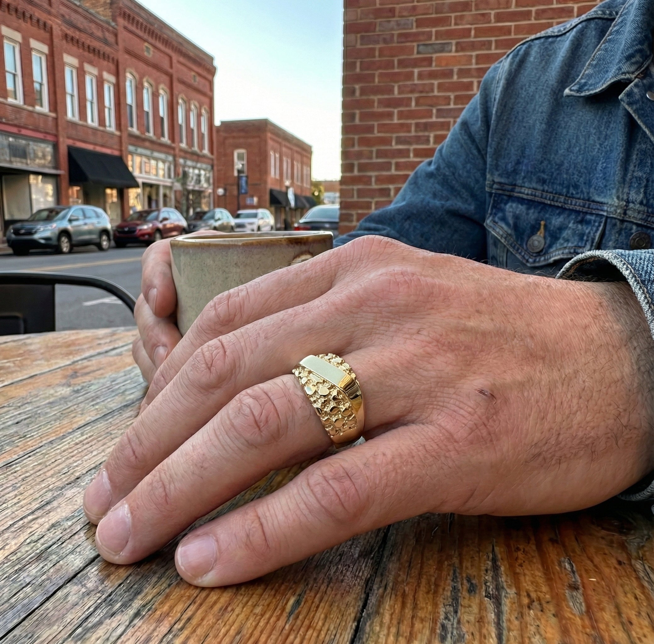 Nugget Ring | 10K Yellow Gold | Textured Nugget Design | Size 10