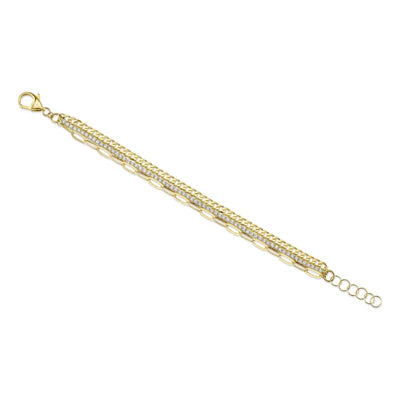 Diamond Tennis Paperclip Bracelet