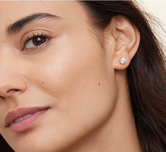 14K Yellow Gold 1.25ct Lab-Grown Diamond Earrings