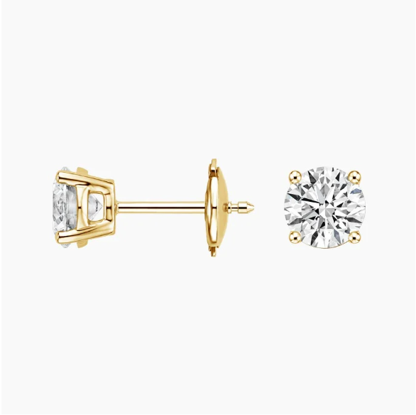 14K Yellow Gold 1.25ct Lab-Grown Diamond Earrings
