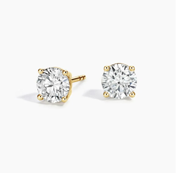 14K Yellow Gold 1.25ct Lab-Grown Diamond Earrings