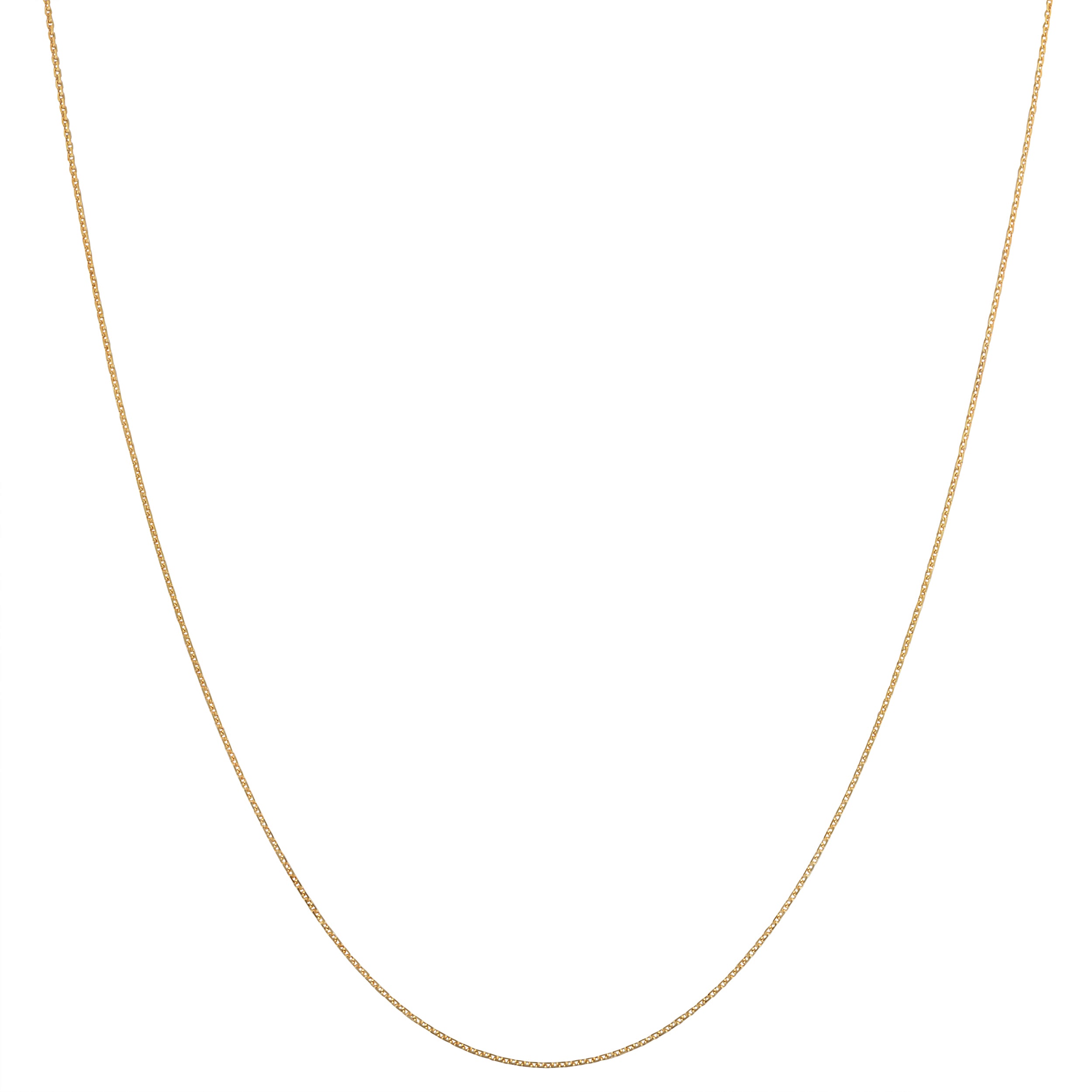 10K Yellow Gold Diamond-Cut Tight Cable Chain Necklace | 18 Inch