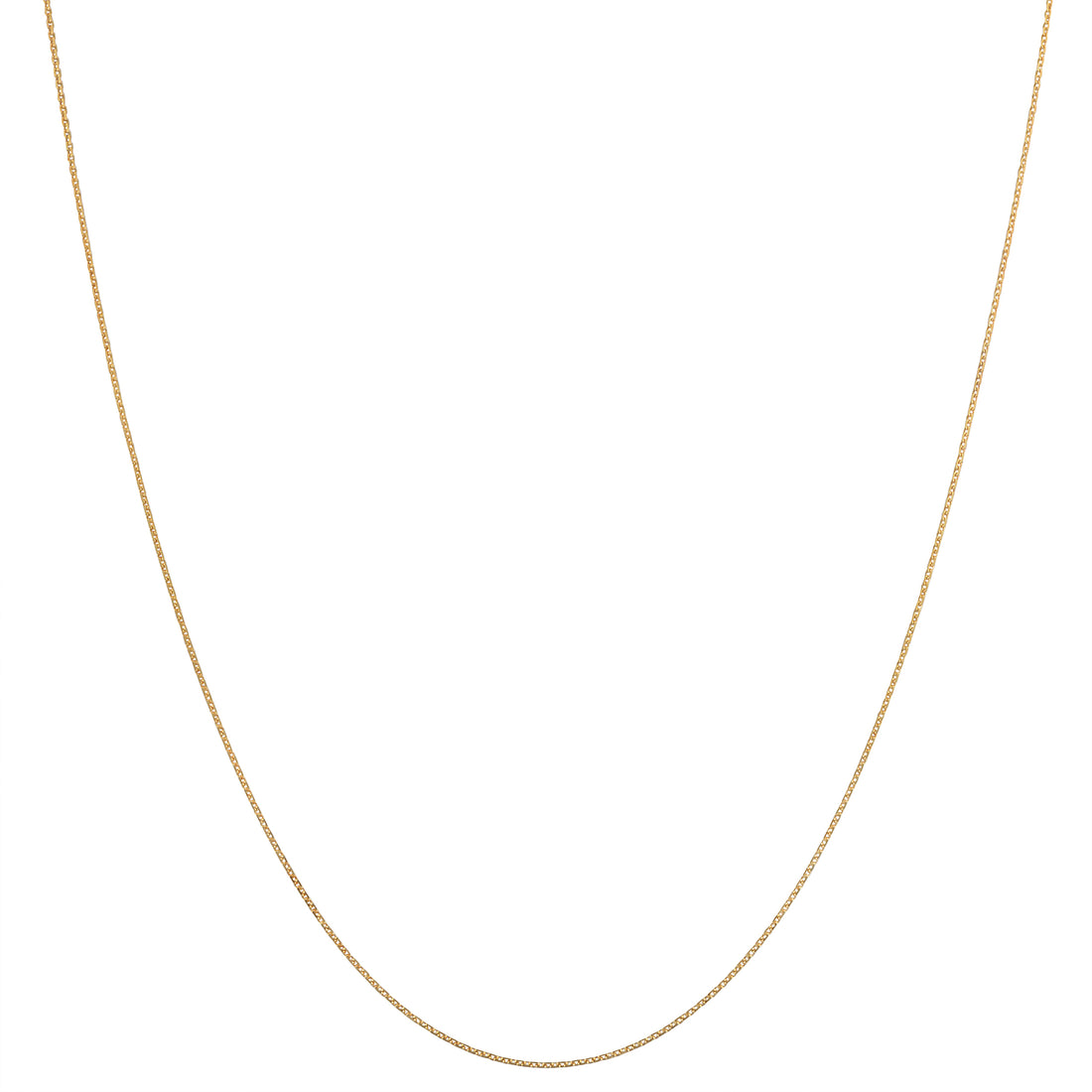 10K Yellow Gold Diamond-Cut Tight Cable Chain Necklace | 18 Inch