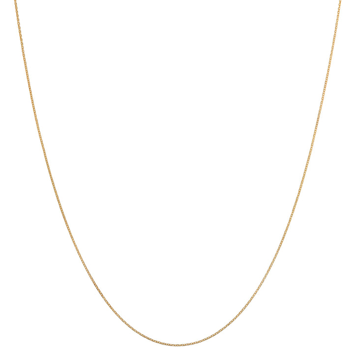 Diamond-Cut Tight Cable Chain Necklace | 10K Yellow Gold | 18-Inch Fine Cable Chain | Diamond-Cut Finish - Brownee Jewelers