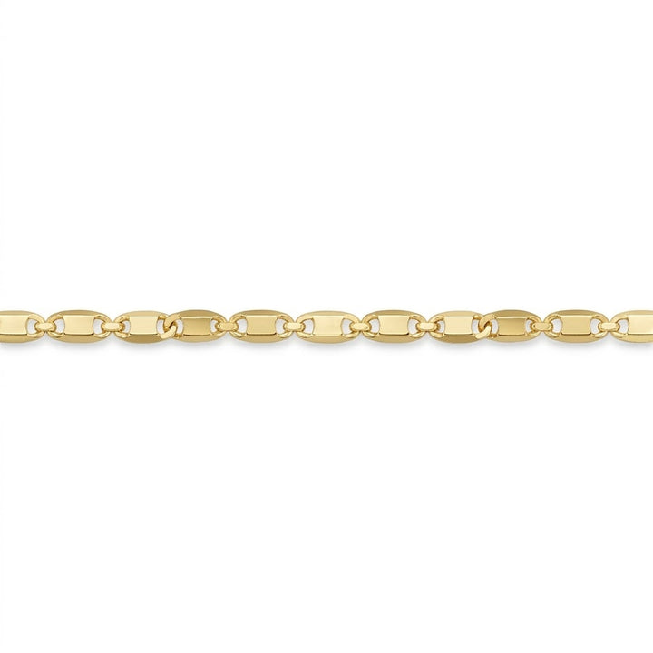 Valentino Link Necklace | 10K Yellow Gold | 18-Inch Valentino Chain | Classic Everyday Gold Necklace - Brownee Jewelers