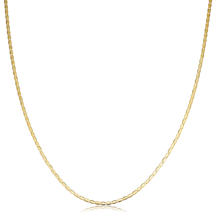 Valentino Link Necklace | 10K Yellow Gold | 18-Inch Valentino Chain | Classic Everyday Gold Necklace - Brownee Jewelers