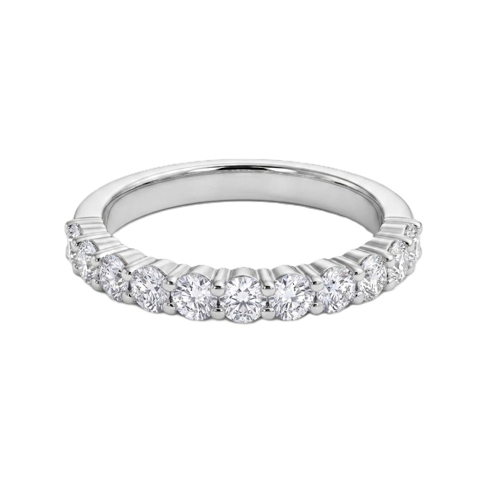 Round Diamond Pavé Wedding Band | 14K White Gold | 0.75 CTW | R6223-075WD - Brownee Jewelers
