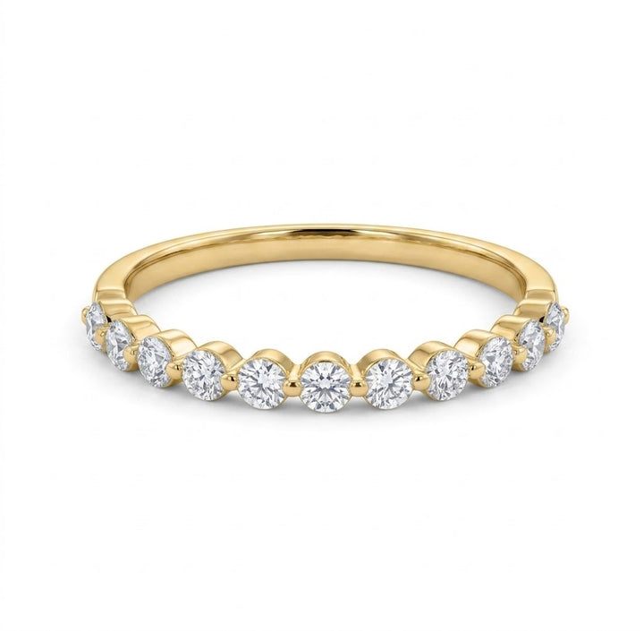 Round Diamond Wedding Band | 14K Yellow Gold | 0.50 CTW | R6224-050YD - Brownee Jewelers