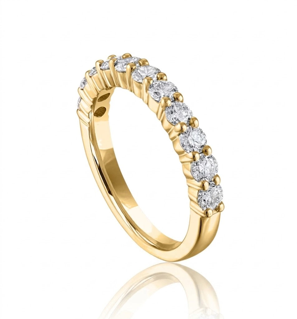 Round Diamond Pavé Wedding Band | 14K Yellow Gold | 1.00 CTW | R6223-100YD - Brownee Jewelers