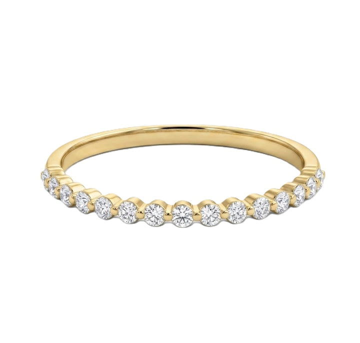 Round Diamond Wedding Band | 14K Yellow Gold | 0.20 CTW | Shared Prong | R6224-020YD - Brownee Jewelers