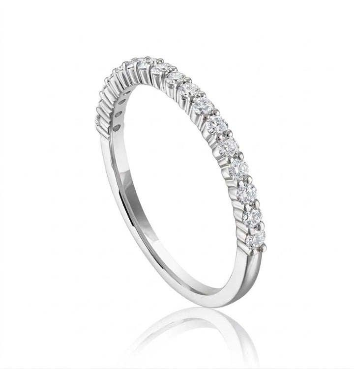Round Diamond Pavé Wedding Band | 14K White Gold | 0.33 CTW | R6223-033WD - Brownee Jewelers