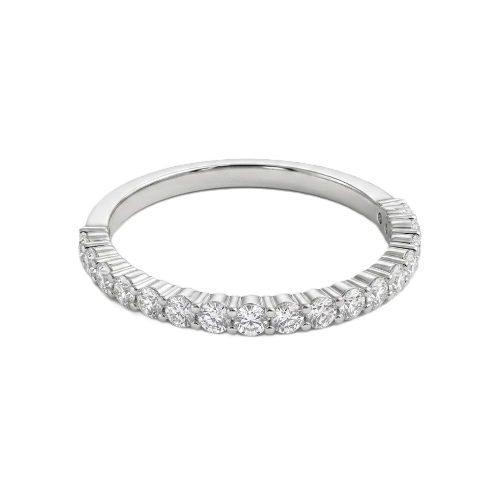 Round Diamond Pavé Wedding Band | 14K White Gold | 0.33 CTW | R6223-033WD - Brownee Jewelers