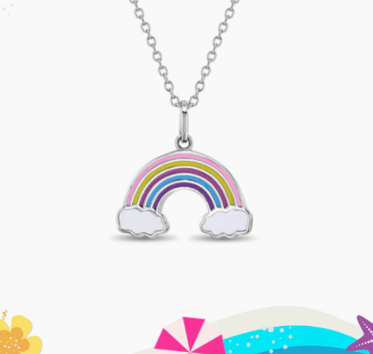 RAINBOW ENAMELED NECKLACE