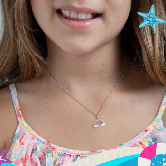 RAINBOW ENAMELED NECKLACE