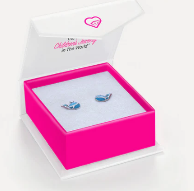 ENAMELED WHALE EARRINGS