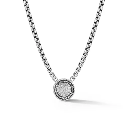 Sterling Silver Diamond Pendant 