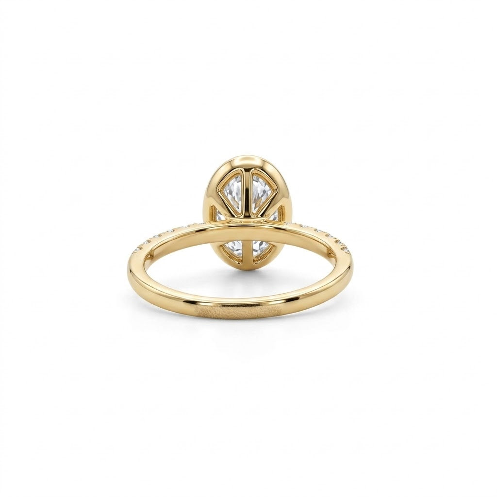 OVAL LAB-GROWN DIAMOND ENGAGEMENT RING | 2.25CTTW | 14K YELLOW GOLD | LGR47808-225 - Brownee Jewelers