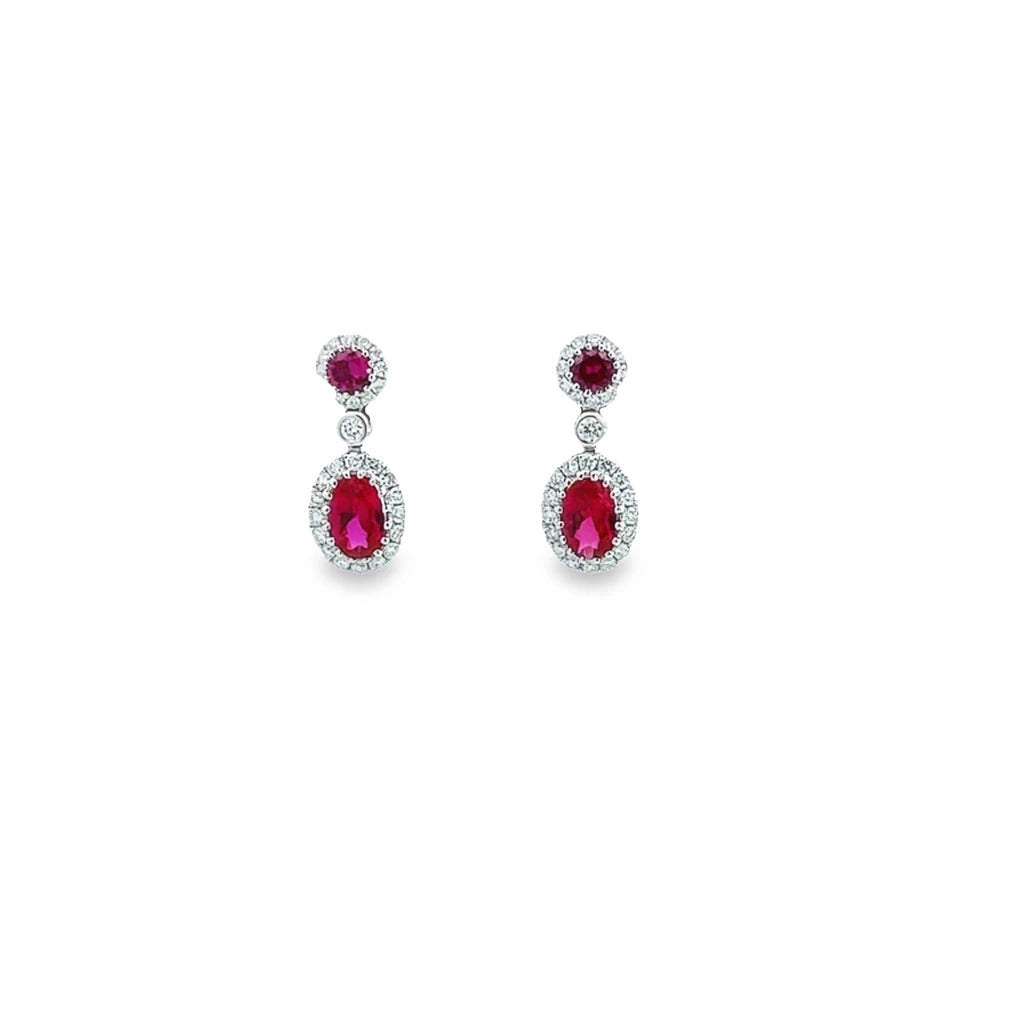 tier drop ruby earrings 