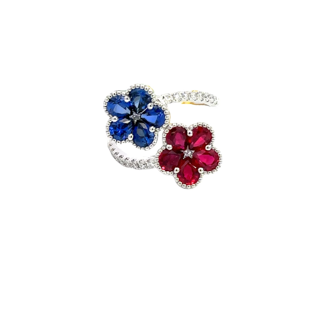 floral bypass ring 