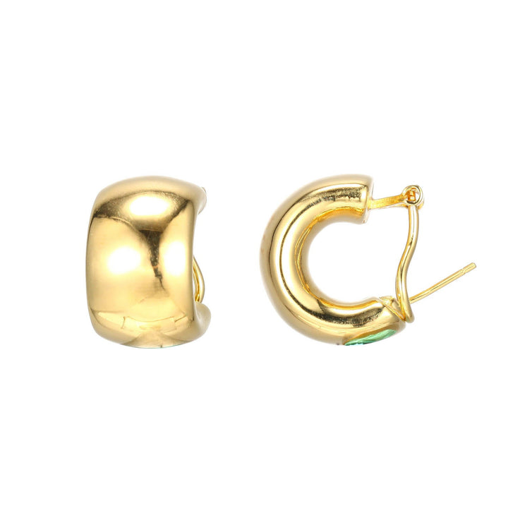 10KT GOLD PLATED HOOP EARRINGS 