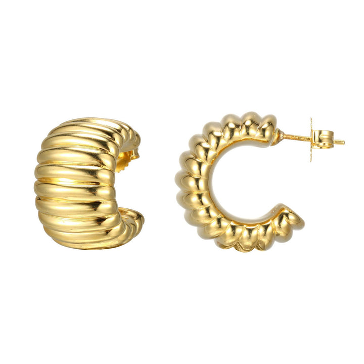 10KT GOLD PLATED HOOP EARRINGS 