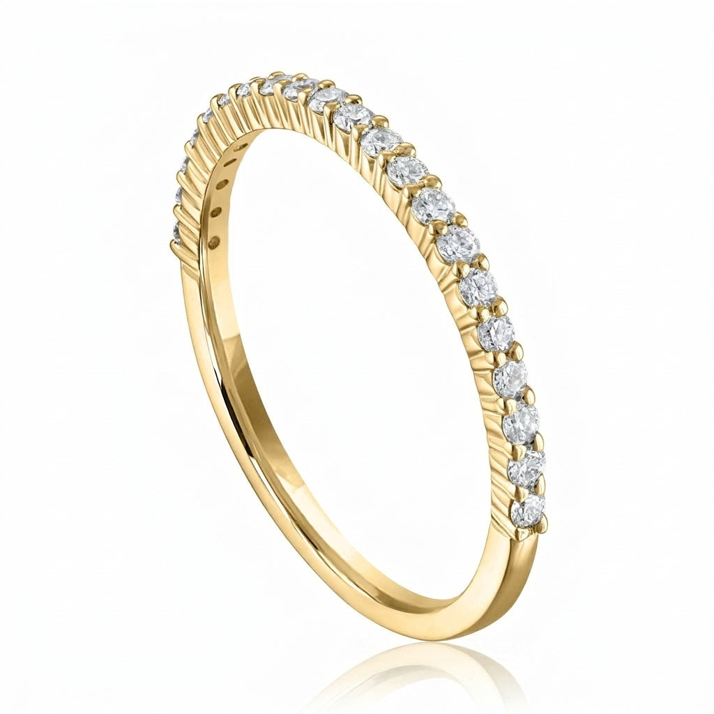 Round Diamond Pavé Wedding Band | 14K Yellow Gold | 0.20 CTW | R6223-020YD - Brownee Jewelers