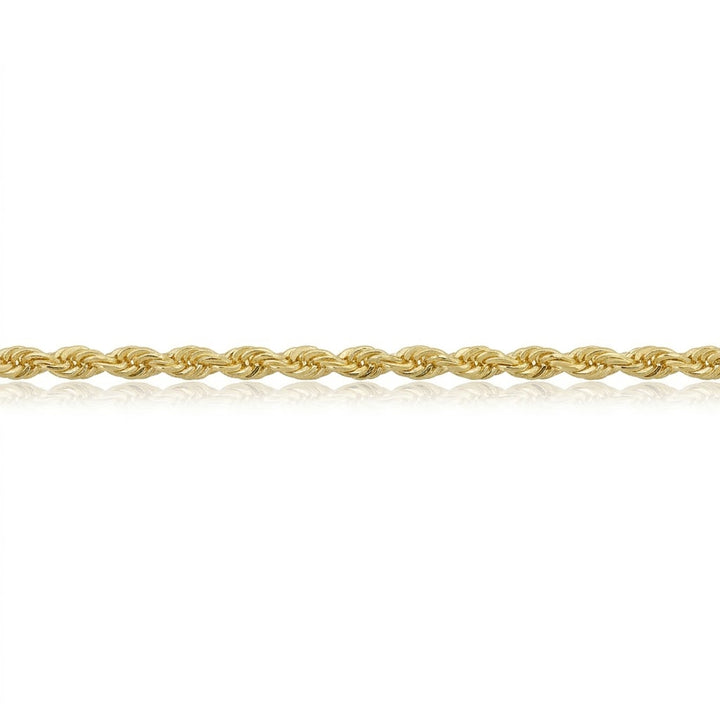 10K Yellow Gold 1.6mm Diamond-Cut Solid Rope Chain Necklace | 18 Inch