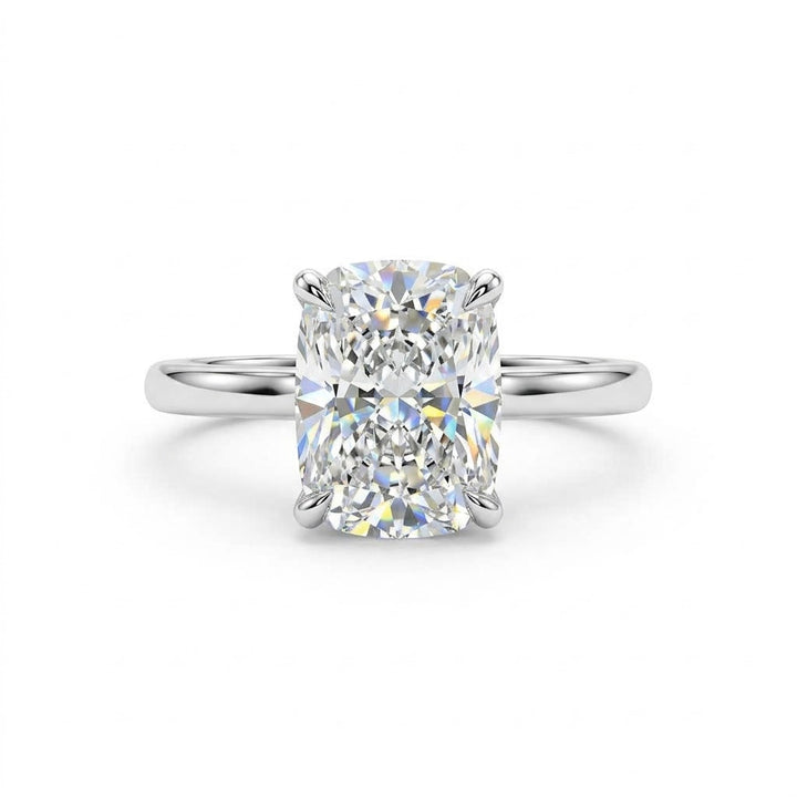 CUSHION LAB-GROWN DIAMOND ENGAGEMENT RING | 3.41CTTW | 14K WHITE GOLD | LGUDR03766Z300GW63 - Brownee Jewelers