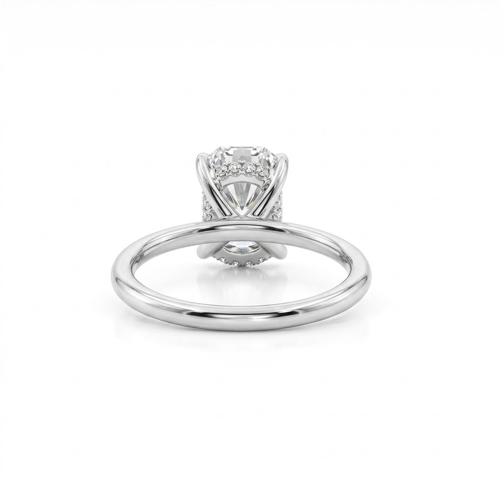CUSHION LAB-GROWN DIAMOND ENGAGEMENT RING | 3.41CTTW | 14K WHITE GOLD | LGUDR03766Z300GW63 - Brownee Jewelers