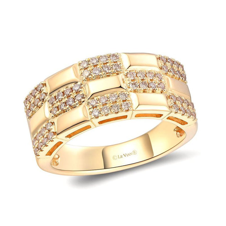 Le Vian® 14K Honey Gold™ Nude Diamond™ Ring (3/8ctw) Bold, modern, and unmistakably Le Vian®—this luxurious Honey Gold™ ring features 3/8 cts. of sparkling Nude Diamonds™ arranged in a chic, tiled mosaic pattern
