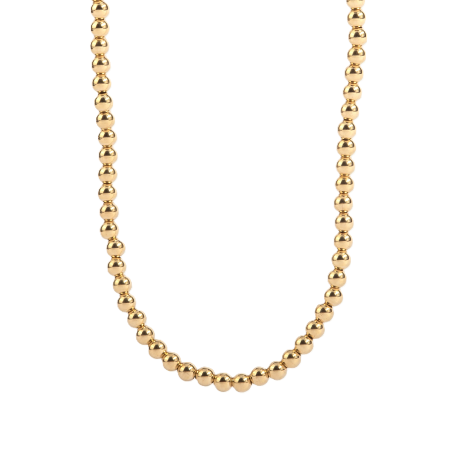 Shine Bright Gold-Filled 4 mm Bead Necklace adjustable from 15 to 18 inches