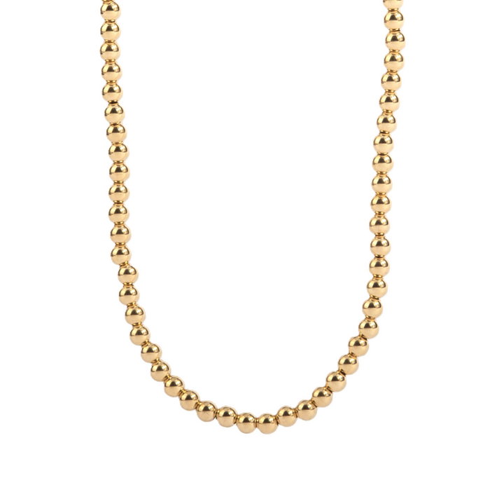 Shine Bright Gold-Filled Bead Necklace | 4 mm | Adjustable 15–18 Inches | DBJ-NCK-3204 - Brownee Jewelers