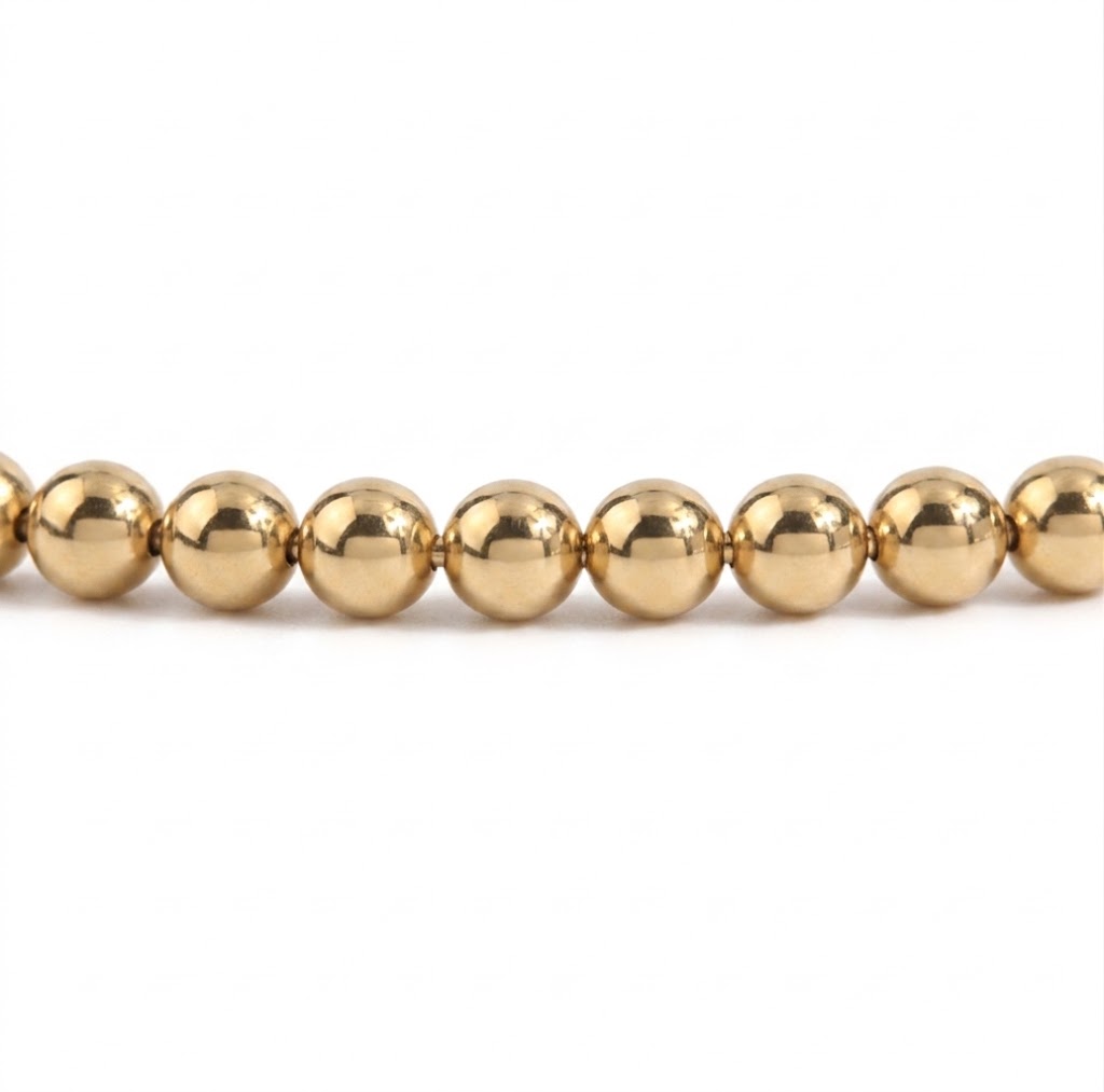 Shine Bright Gold-Filled 4 mm Bead Necklace adjustable from 15 to 18 inches