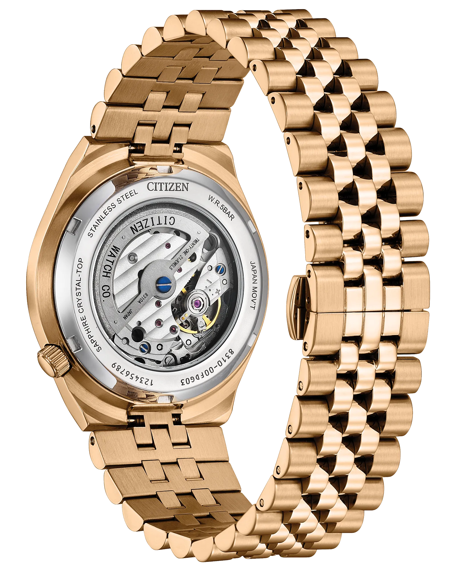 Tsuyosa 60 | Citizen Automatic Blue Dial Watch | Gold-Tone Stainless Steel | WR50 Bracelet Watch | Men’s Classic Design - Brownee Jewelers