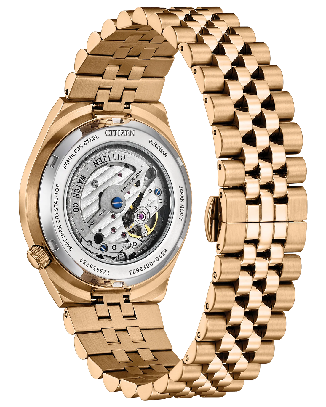 Tsuyosa 60 | Citizen Automatic Blue Dial Watch | Gold-Tone Stainless Steel | WR50 Bracelet Watch | Men’s Classic Design - Brownee Jewelers
