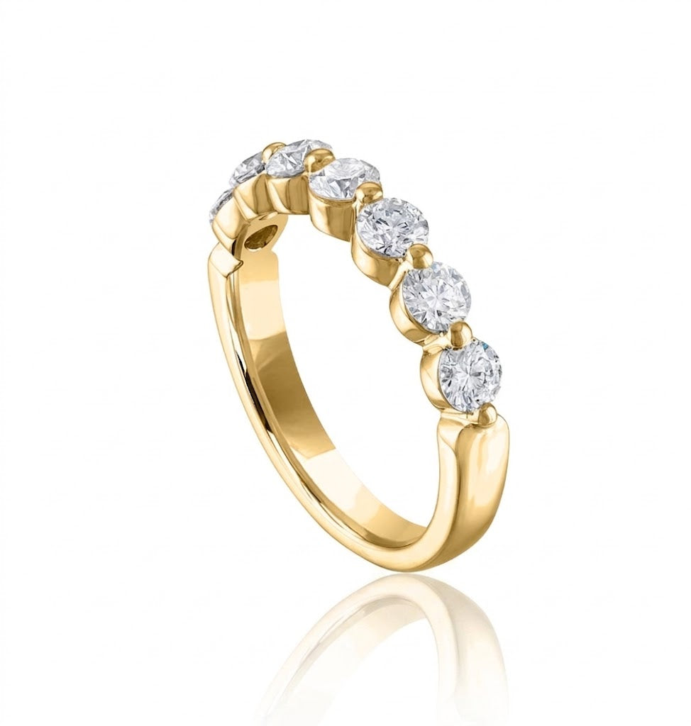Round Diamond Wedding Band | 14K Yellow Gold | 1 CTW | R6224-100YD - Brownee Jewelers