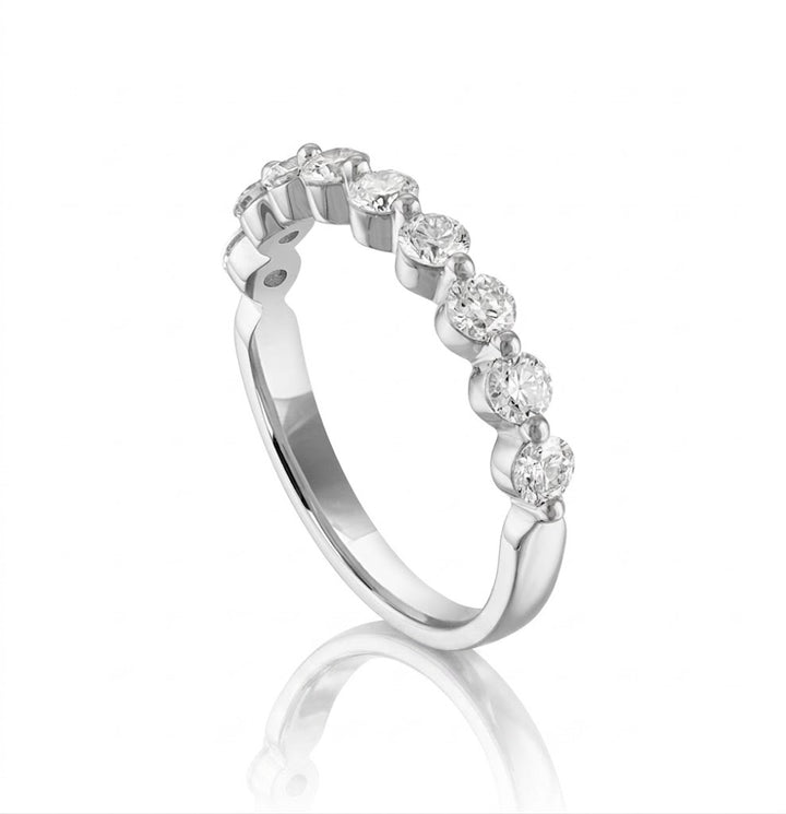 Round Diamond Wedding Band | 14K White Gold | 0.75 CTW | R6224-075WD - Brownee Jewelers