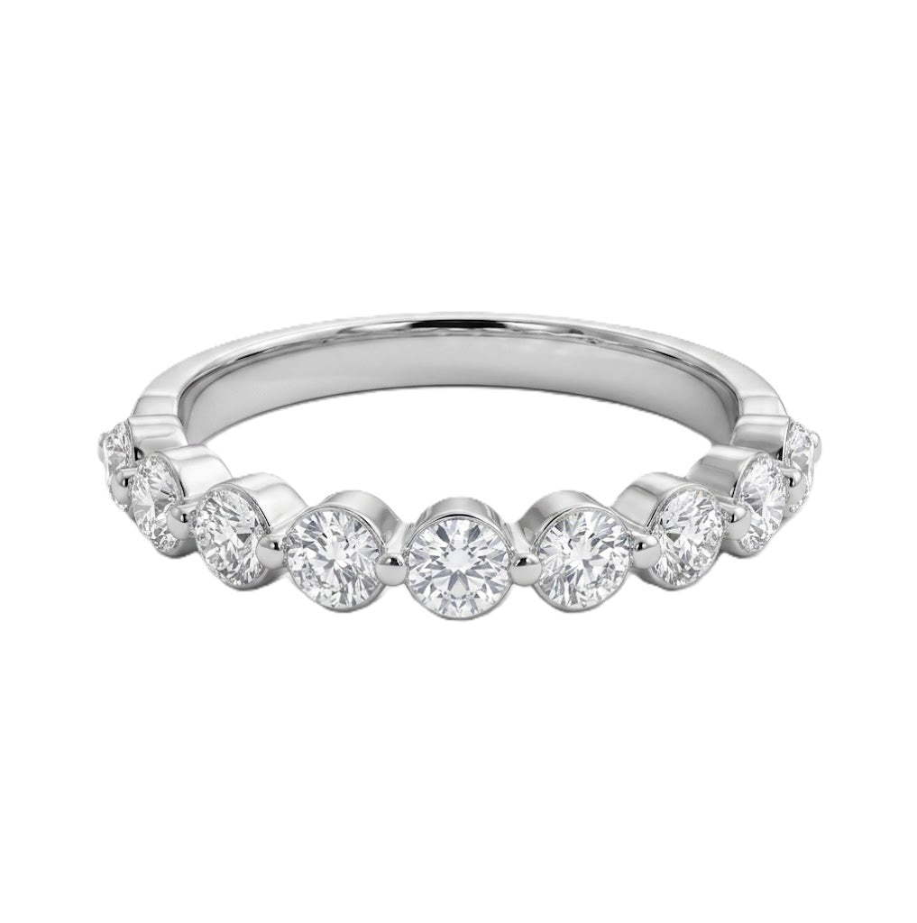 Round Diamond Wedding Band | 14K White Gold | 0.75 CTW | R6224-075WD - Brownee Jewelers