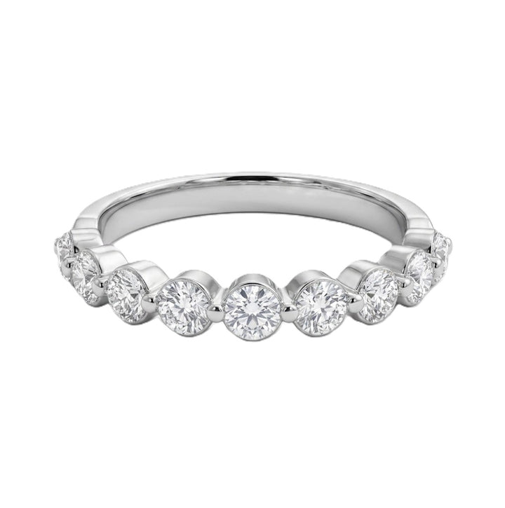 Round Diamond Wedding Band | 14K White Gold | 0.75 CTW | R6224-075WD - Brownee Jewelers