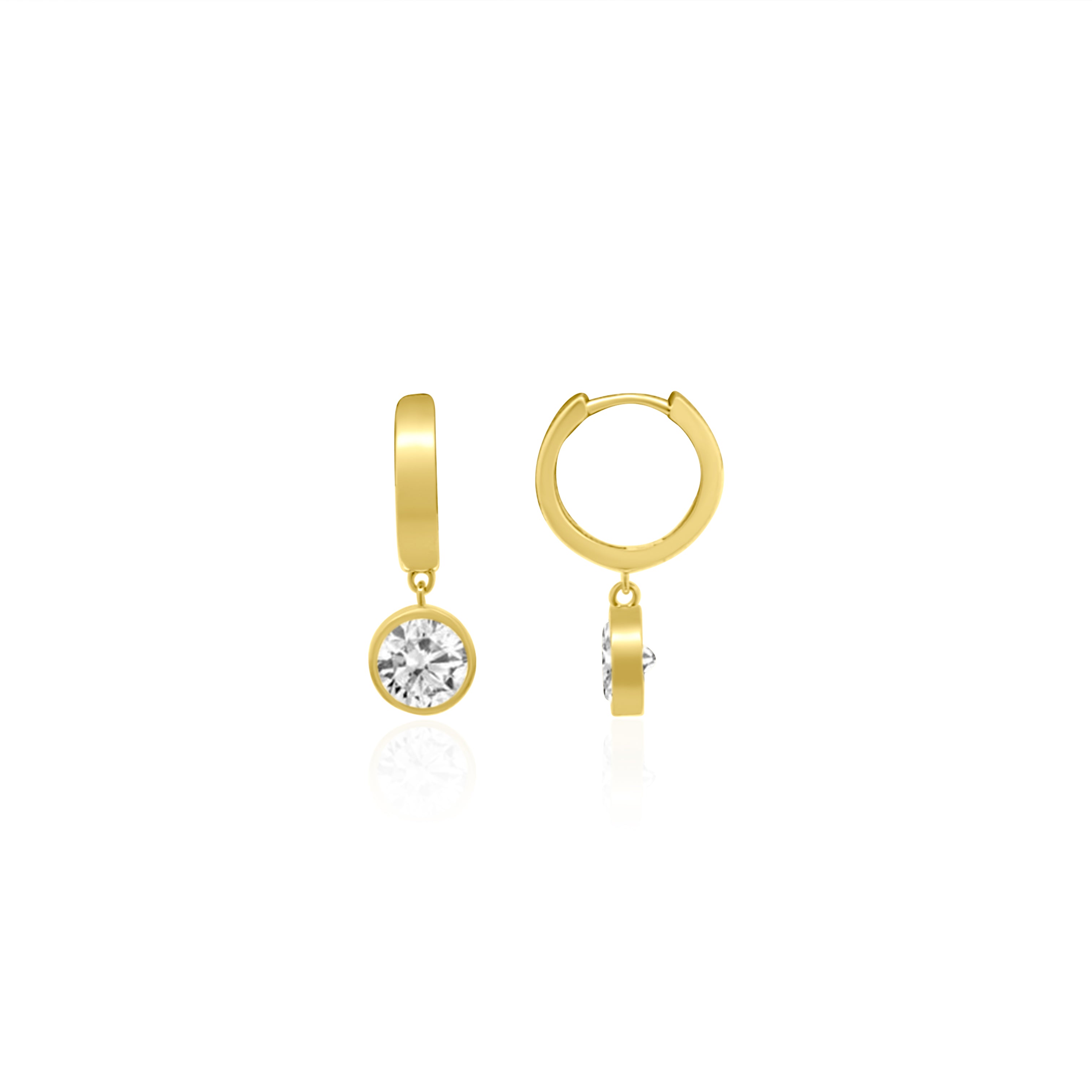 14K Yellow Gold 1.77 CTTW Lab-Grown Diamond Dangle Earrings