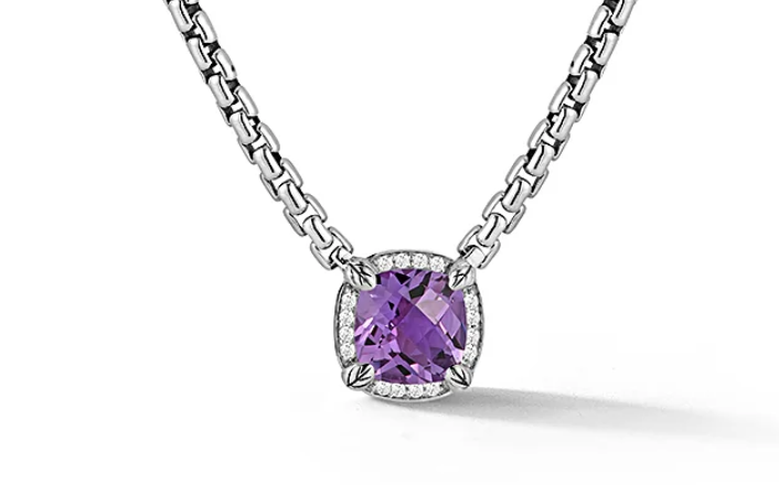 AMETHYST DIAMOND NECKLACE