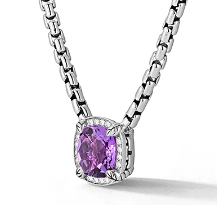 AMETHYST DIAMOND NECKLACE