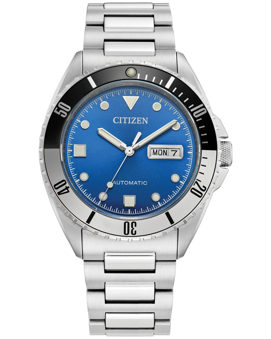 Citizen Sport Automatic | Automatic Blue Dial Watch | Stainless Steel | WR100 Bracelet Watch | Men’s Diver Style - Brownee Jewelers