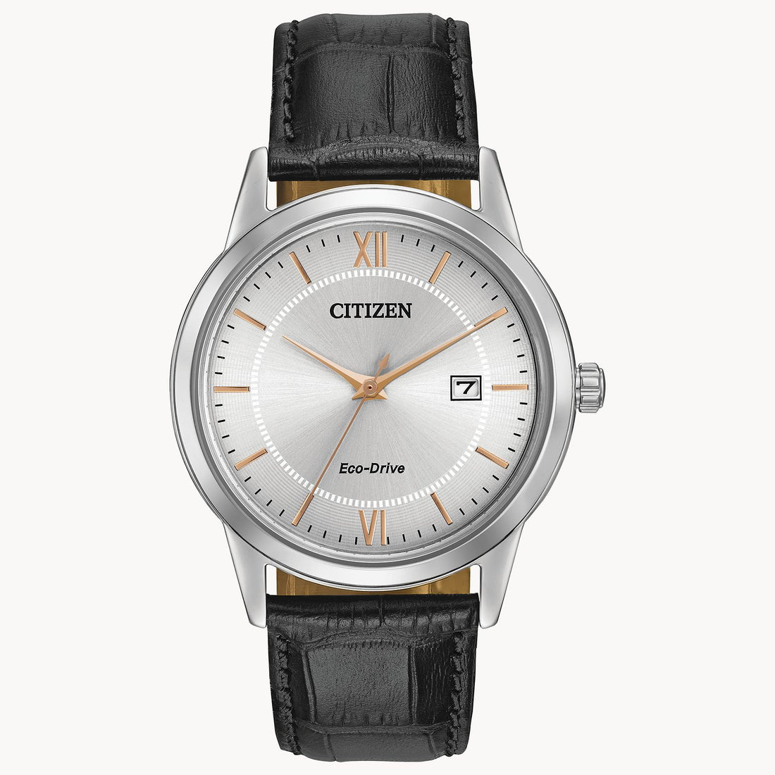 Keep it simple with the classic lines and rich leather strap of these men's CITIZEN® strap watches.