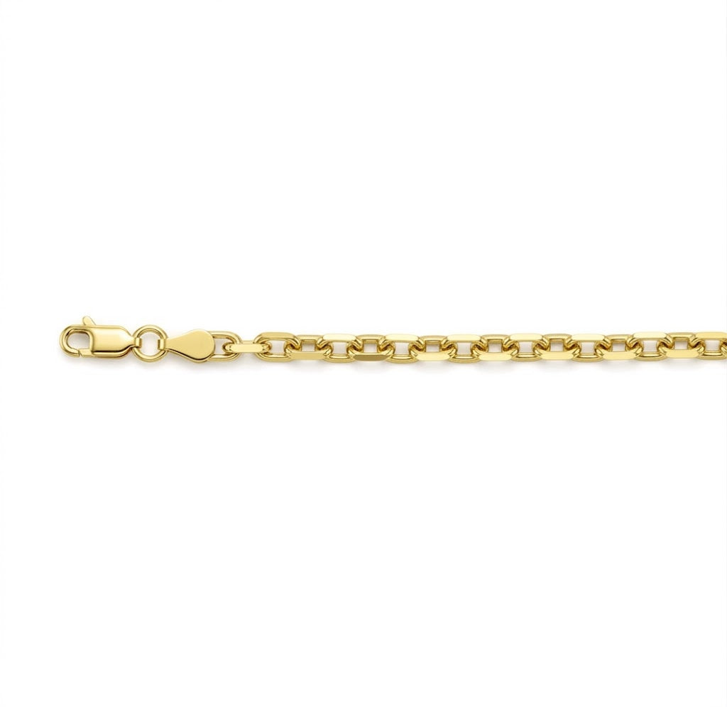3.5MM Anchoro Chain Necklace | Sterling Silver & 18K Gold-Plated | 22 Inch | SSG-62-120-22 - Brownee Jewelers