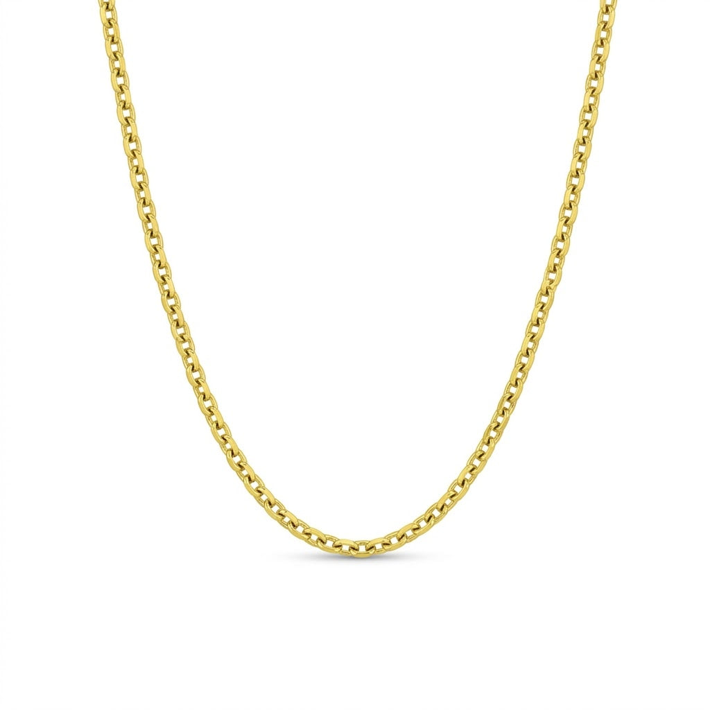 3.5MM Anchoro Chain Necklace | Sterling Silver & 18K Gold-Plated | 22 Inch | SSG-62-120-22 - Brownee Jewelers
