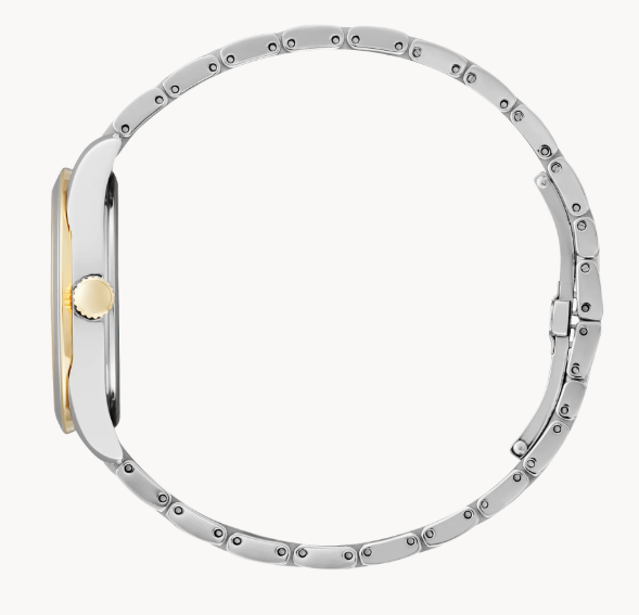 From the 32mm two-tone stainless-steel case to the two-tone bracelet with a deployment clasp, the Arezzo from Citizen marries elegant style with sporty function.