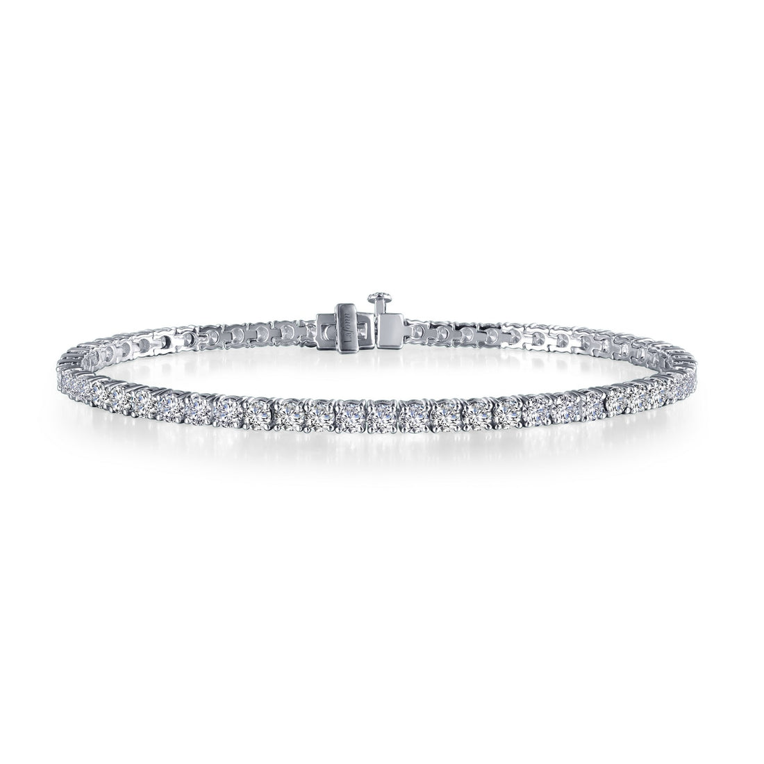 imeless classics for everyday wear. This sparkly tennis bracelet is set with Lafonn's signature Lassaire simulated diamonds in sterling silver bonded with platinum.