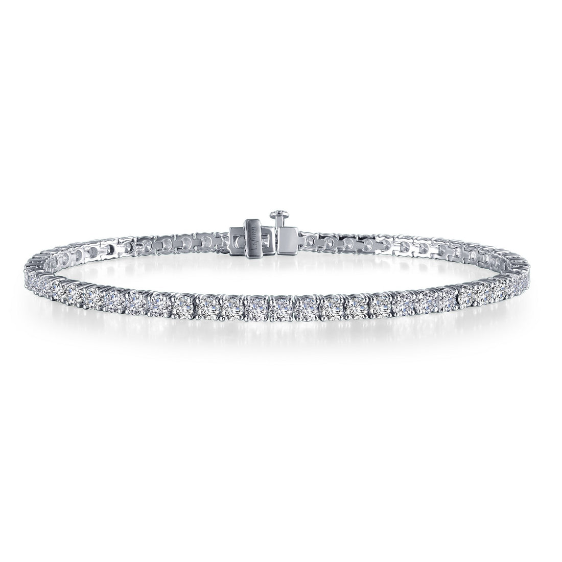 Timeless classics for everyday wear. This tennis bracelet is set with Lafonn's signature Lassaire simulated diamonds in sterling silver bonded with platinum.