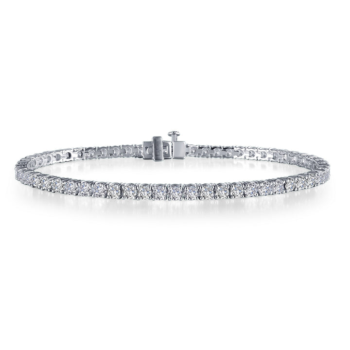 Timeless classics for everyday wear. This tennis bracelet is set with Lafonn's signature Lassaire simulated diamonds in sterling silver bonded with platinum.